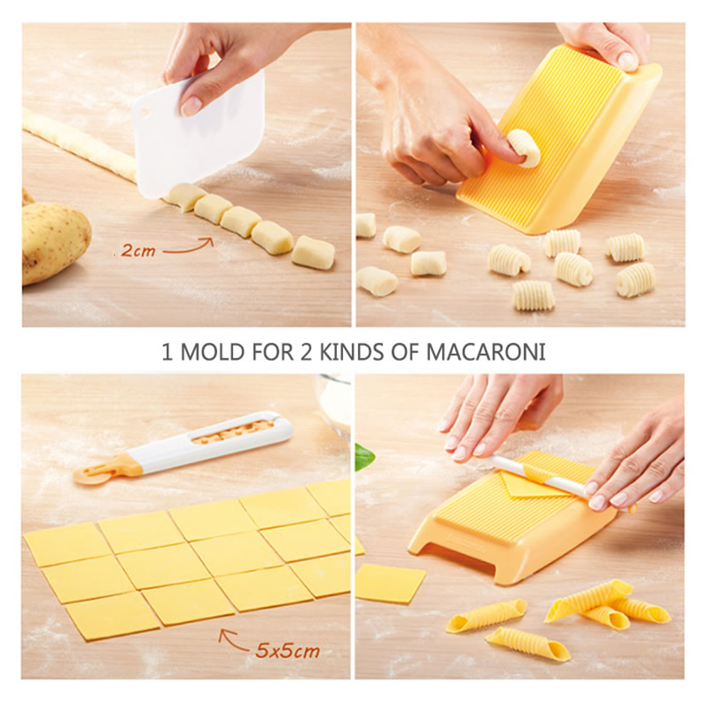 1pc Plastic Diy Pasta Maker Machine Kitchen Gadget For Spaghetti Macaroni Gnocchi Dough Roller - 2