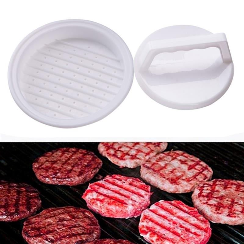 Foodgrade Plastic Hamburger Press Round Shape Beef Patty Maker Kitchen Grill Burger Mold Tool - 8