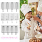 4 Cell Silicone Ice Cream Molds Homemade Diy Fruit Juice Popsicle Mini Frozen Dessert Tools Lolly Mould With Free Sticks - 5