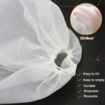 Brewing Filter Bag 120 Mesh Cylinder Shape Grain Brew Nylon Straining For Beer Wine Making Food Bucket - 4