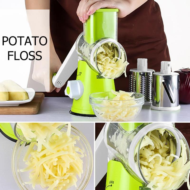 Manual Multifunction Rotary Vegetable Grater Potato Shredder Cabbage Slicer Kitchen Tool - 5