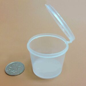 100 Pcs Plastic Cups Sauce Food Storage Containers Clear Boxes & Lids Disposable Box Round 25ml 40ml - 2