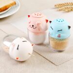Cute Cat Shape Spice Jar Health Safe Abs Plastic Salt Pepper Bottle For Bbq Kitchen Cooking Tools Toothpick Holder - 5