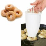 White Convenient Plastic Manual Doughnut Machine Deep Fry Maker Donut Lightweight Dispenser Mould Waffle F6k1 - 2