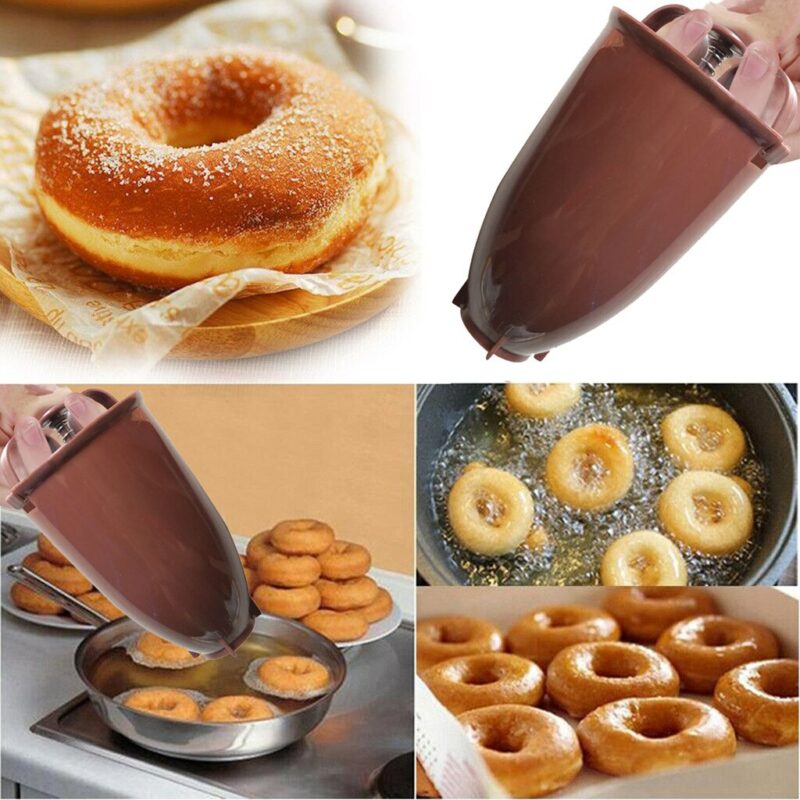 40 Plastic Mini Donuts Maker Dessert Dispenser Deep Fry Mold Easy Fast Portable Arabic Doughnut Gadget Kitchen Tools