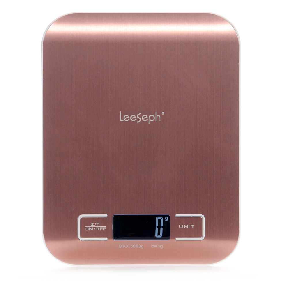 Rose Gold Silver Stainless Steel Digital Kitchen Scale 11lb5kg Multifunction Food Weighing Scale With Lcd Display - 4