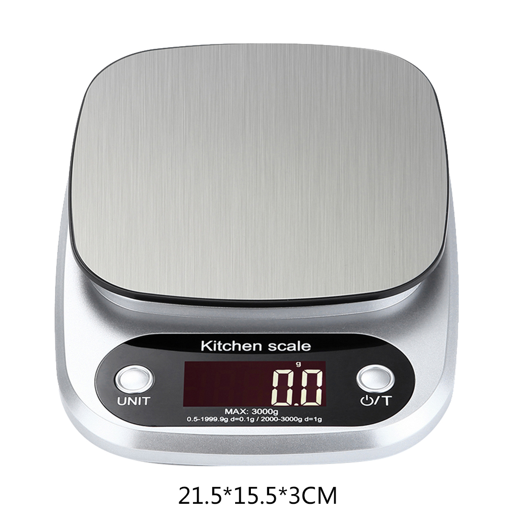 Precision Digital Kitchen Scale 10kg Capacity 1g Increment Stainless Steel Cooking Weighing Tool - 5