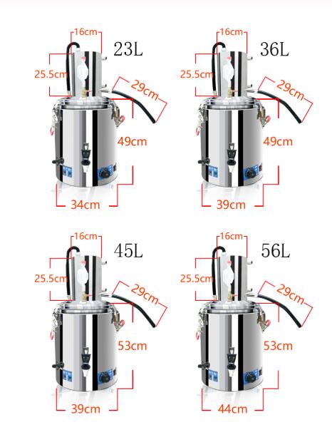 304 Stainless Steel Home Distiller Kit For Moonshine Wine Alcohol Oil Pure Water Brewing 23l 36l 45l - 6