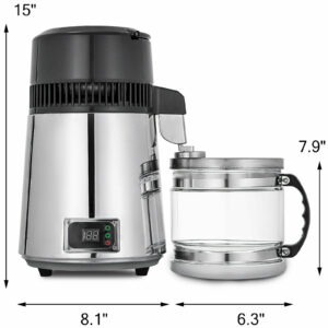 4l Water Distiller Temperature Distilled Stainless Steel Alcohol For Health - 2