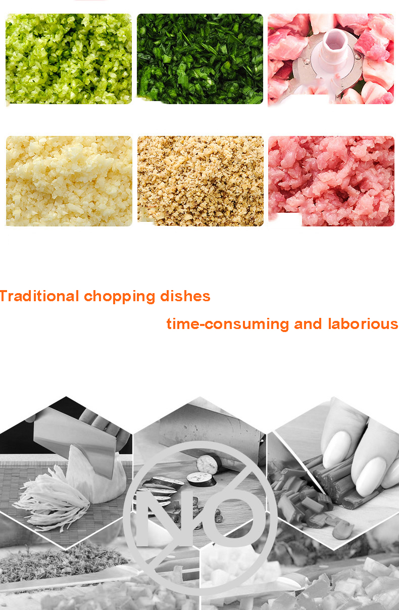 Manual Food Processor Household Meat Grinder Quick Vegetable Chopper And Shredder Multifunction Kitchen Tool - 14