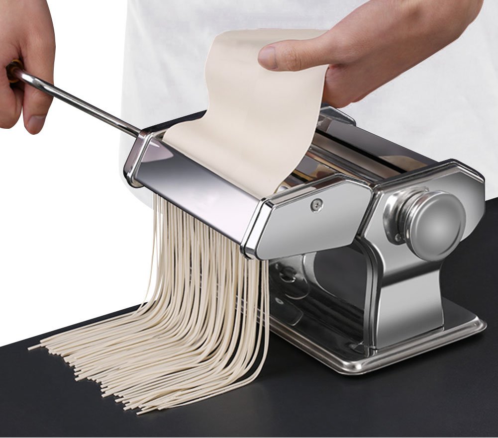 Stainless Steel Pasta Maker Machine Ideal For Lasagne Ravioli Dumplings With Dual Cutters - 5