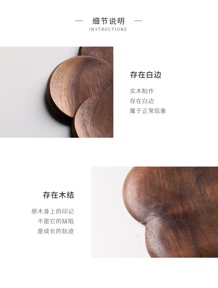Japanese Walnut Wood Drink Coasters Heat Resistant Table Placemats For Tea Coffee Protects Home Furniture Stylish Petal Design By Musowood - 11