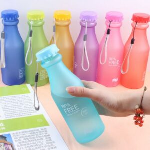 Hot 550ml Portable Leak-proof Water Bottle Outdoor Bicycle Sports Drinking Unbreakable Plastic Bottles - 2