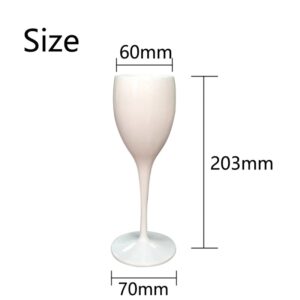 New Moet Champagne Flutes Glasses Plastic Wine Dishwasher-safe White Acrylic Glass Transparent - 2