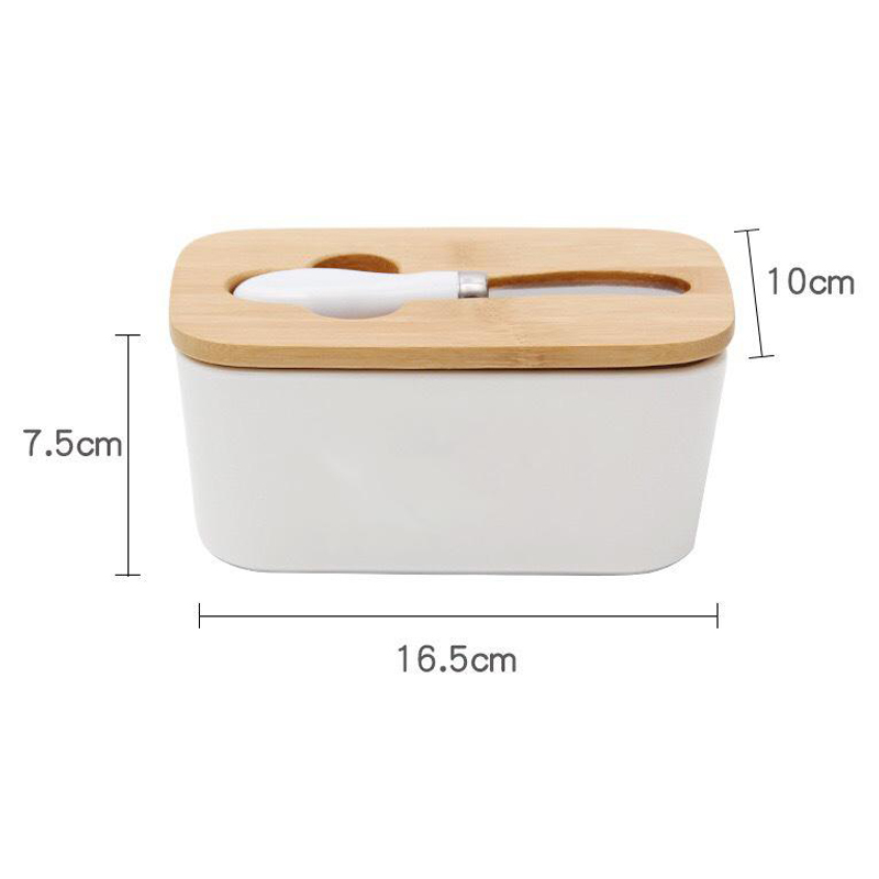 Dreamburgh Nordicinspired Ceramic Butter Dish Cheese Tray And Food Storage Container For Kitchen Use - 8