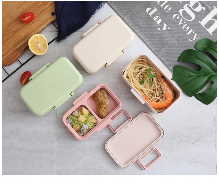 Bamboo Fiber Bento Lunch Box Bpafree Ecofriendly Portable Microwaveable Food Storage Container For Picnic - 17