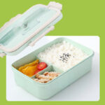 Bpa Free Portable Lunch Box Eco-friendly Wheat Straw Microwaveble Bento Food Storage Container For Children Student - 2