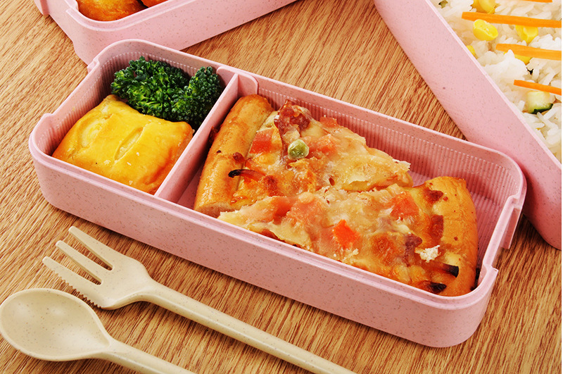 Ecofriendly Microwavable Japanese Bento Box 3layer 900ml Wheat Straw Food Container Health Material Lunchbox - 4