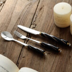 Ceramic Swan Fork Spoon Stand Holder Fruit Forks Kitchen Set Cutlery Cake Dessert Snack Tableware - 2