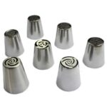 7pcs Set Russian Nozzles Tulip Tips Icing Piping Cream Pastry Decorating Cake Cupcake Decorator Confeitaria - 5