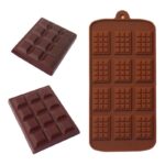 Silicone Mold 12 Even Chocolate Fondant Molds Diy Candy Bar Mould Cake Decoration Tools Kitchen Baking Accessories - 4