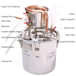 10l-100 Litres Diy Home Brew Distiller Alambic Moonshine Alcohol Still Stainless Copper Water Wine Essential Oil Brewing Kit - 2