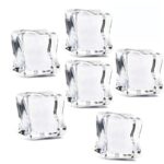 10 Pcs Reusable Fake Ice Cubes Wedding Party Decor Square Festive Display Photography Props Whisky Drinks - 4