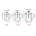 Heat-resistant Glass Stainless Steel Filter Teapot Square Flower High Temperature Tea Set - 6