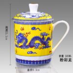 500ml Chinese Style Bone Jingdezhen Blue And White Porcelain Tea Cup Office Drink Travel Teaware - 5