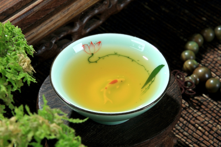 Handpainted Embossed Dragon Peony Carp Goldfish Design Hot Celadon Chinese Kung Fu Tea Set With Lotus Puer Ceramic Cups - 15