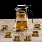 Heat Resistant Glass Tea Infuser Pot Chinese Fu Set Kettle Coffee Maker Convenient Office Sets - 4