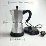 6cups 300ml Electric Coffee Maker Aluminum Material Pots Moka Pot Mocha Coffe Machine V60 Filter Espresso - 6