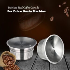 Dolce Gusto Reusable Capsule Capsulas Reutilizables Stainless Steel Refillable Coffee Filter Caps Pods