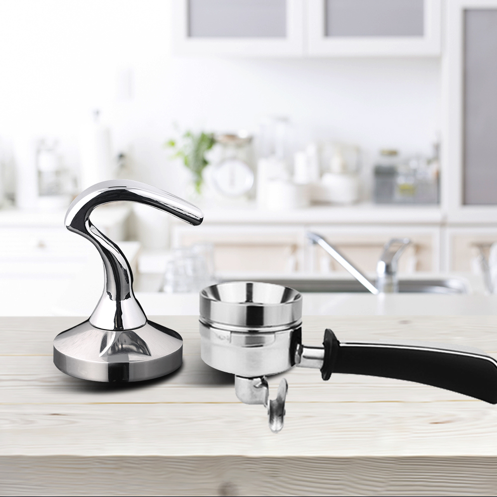 3piece Set Breville Delonghi Filter Krups 51mm Coffee Tamper Dosing Ring Coffee Basket Cup Ideal Birthday Gift - 2