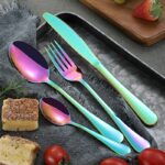 Rainbow Cutlery Set Stainless Steel Dinnerware Tableware Silverware Sets Dinner And Fork - 3