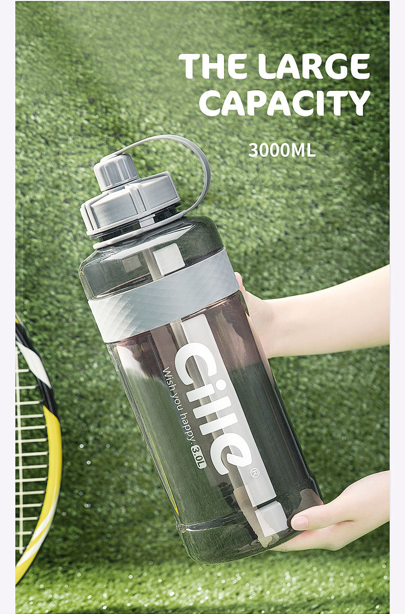 Large Capacity Sports Water Bottles 1l2l3l Portable Plastic Ideal For Outdoor Camping Picnic Cycling Climbing Hydration - 6