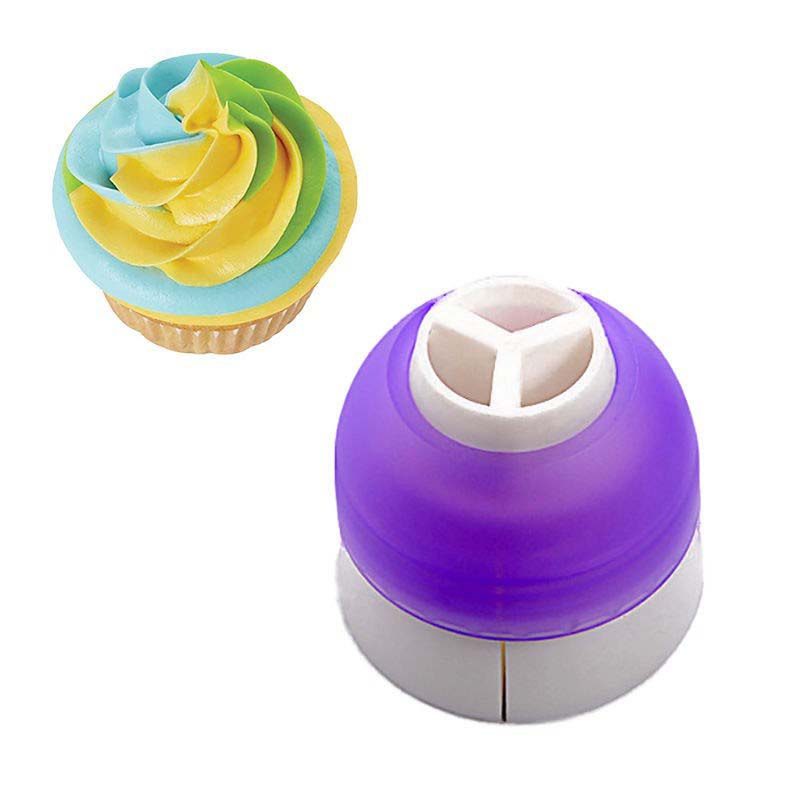 3 Holes Cake Decoration Tool Colors Mix Converter For Cupcake Cream Flower Icing Piping Nozzle Connector Baking - 2