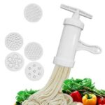 Manual Noodle Press Pasta Machine Crank Kitchen Utensils With 5 Different Pressing Molds Make Spaghetti Tools