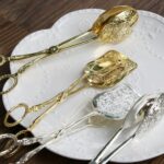 Food Tong Gold-plated Snack Cake Clip Salad Bread Pastry Clamp Baking Barbecue Tool Fruit Kitchen Utensils - 2