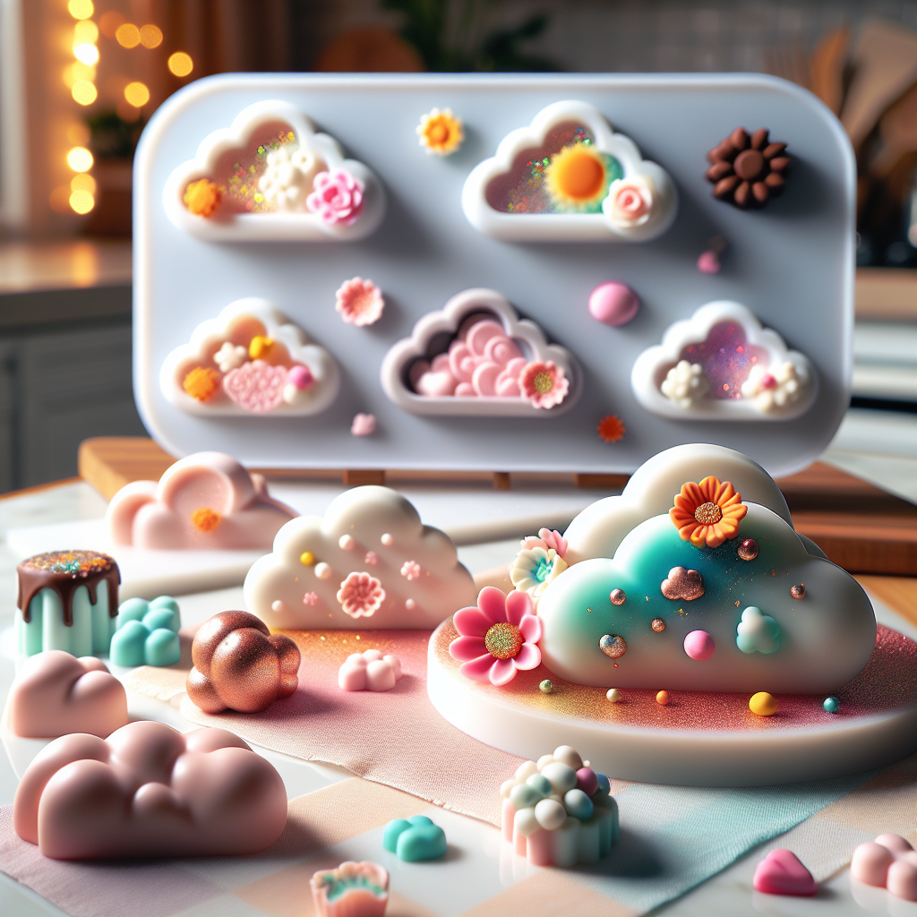 Exploring the Versatility of a 3D Cloud-Shaped Silicone Mold for Chocolate and Fondant Creations  