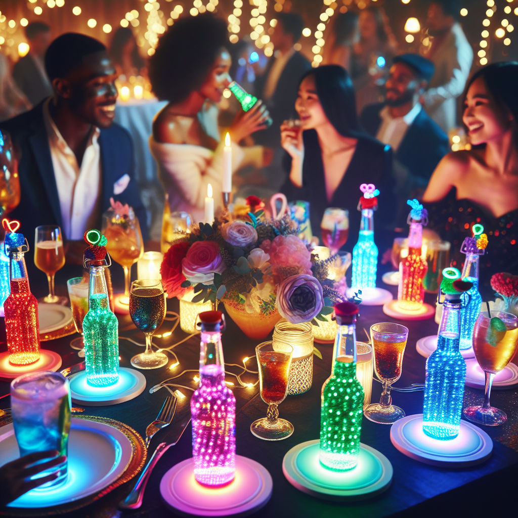Discover Unique Ways to Showcase Drinks at Events with LED Bottle Light Coaster Stickers  