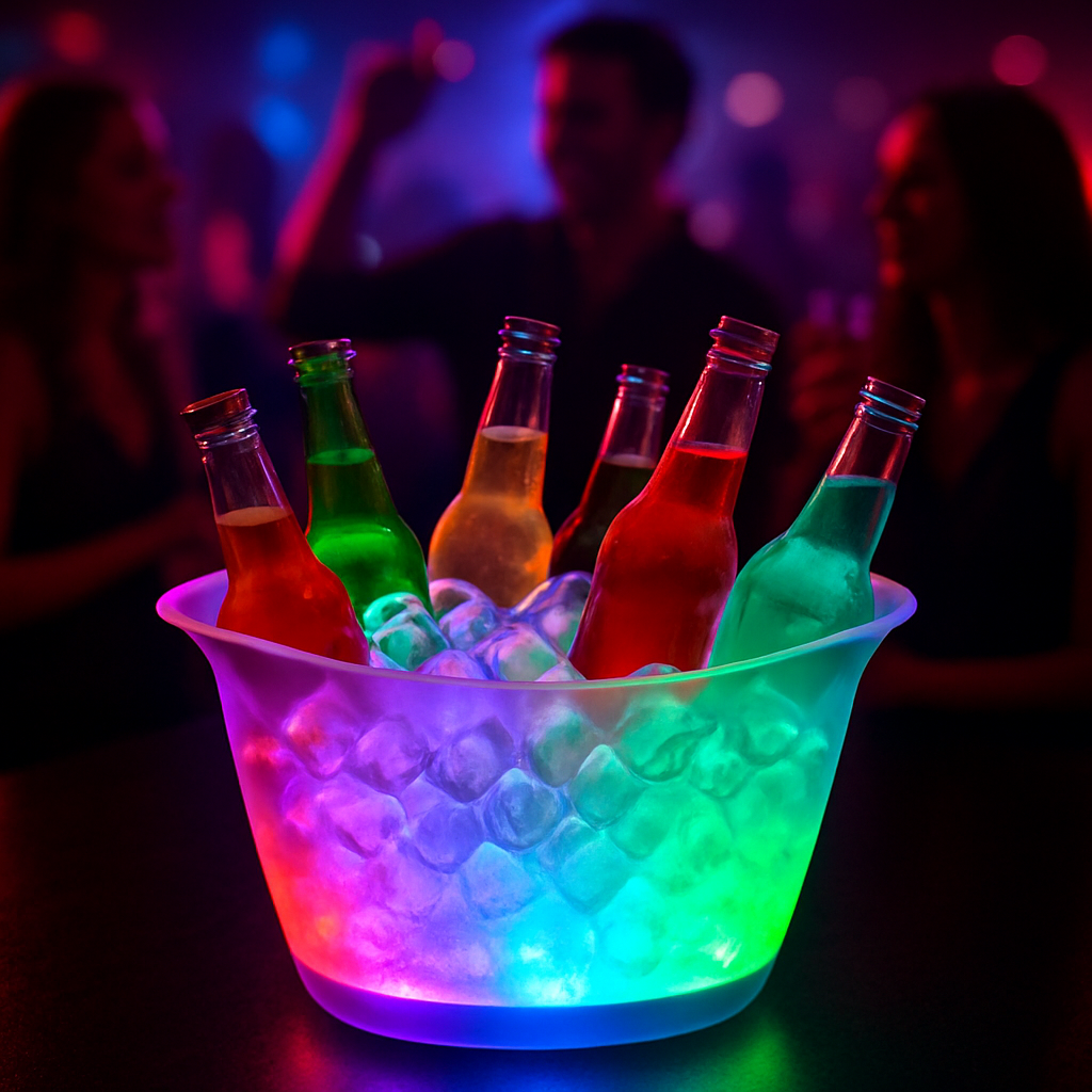 Experience the Magic of a Colorful Light-Up Ice Bucket for Party Atmosphere  