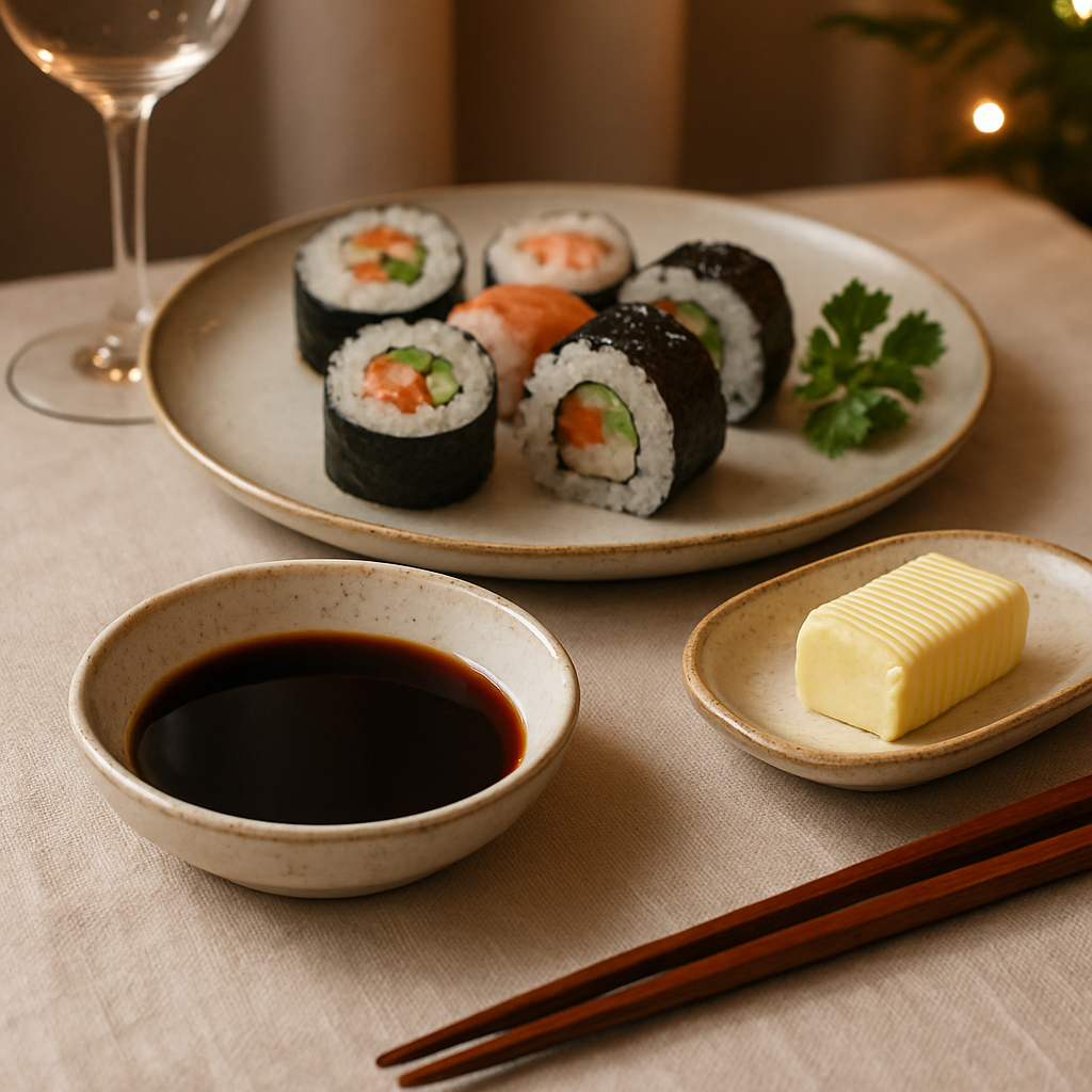 The Versatility of a Ceramic Dish for Serving Soy Sauce and Butter  